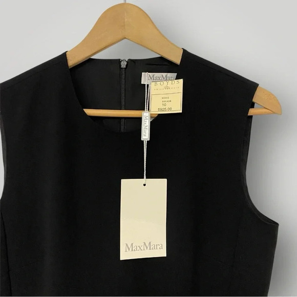 MaxMara PEDALE Cady Dress Sz 10 Black - Picture 4 of 12